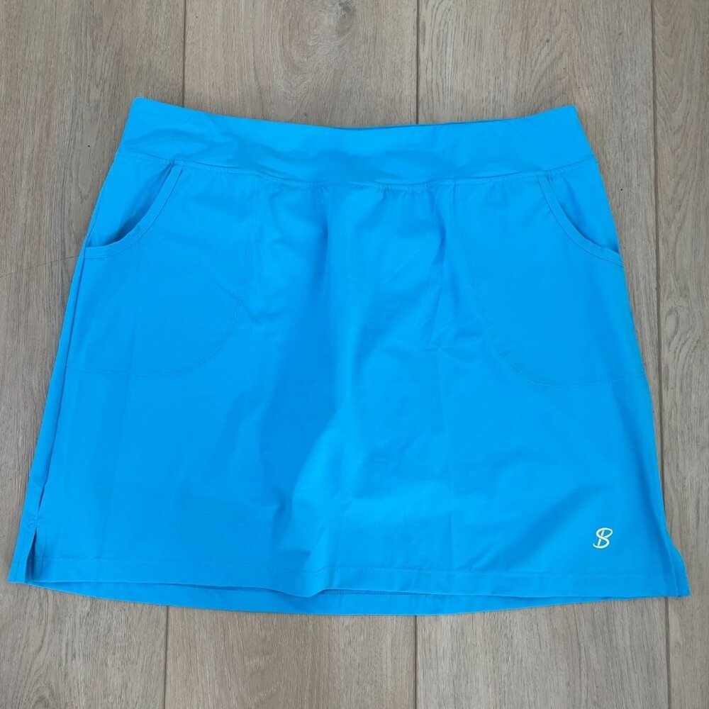Sofibella Womens XL Athletic Golf Tennis Skort Blue Quick‎ Dry Stretch